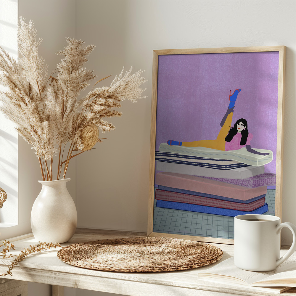 Póster - Raise your leg up to your head en la mesa