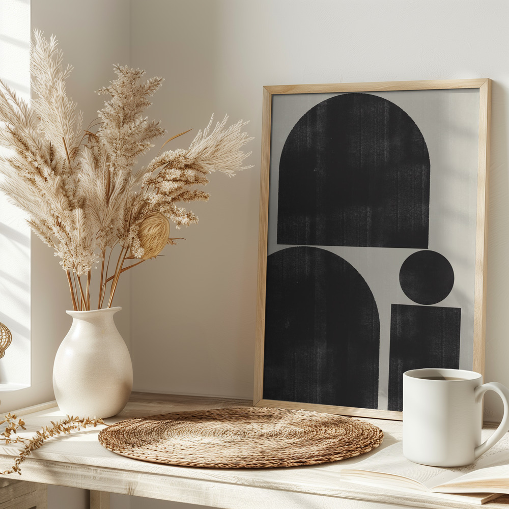 Poster - Shape Study No1. on table