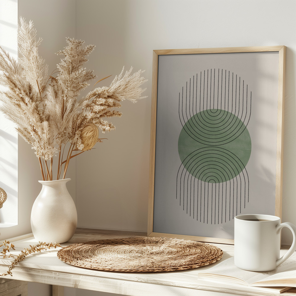 Poster - Perfect Point Green op tafel