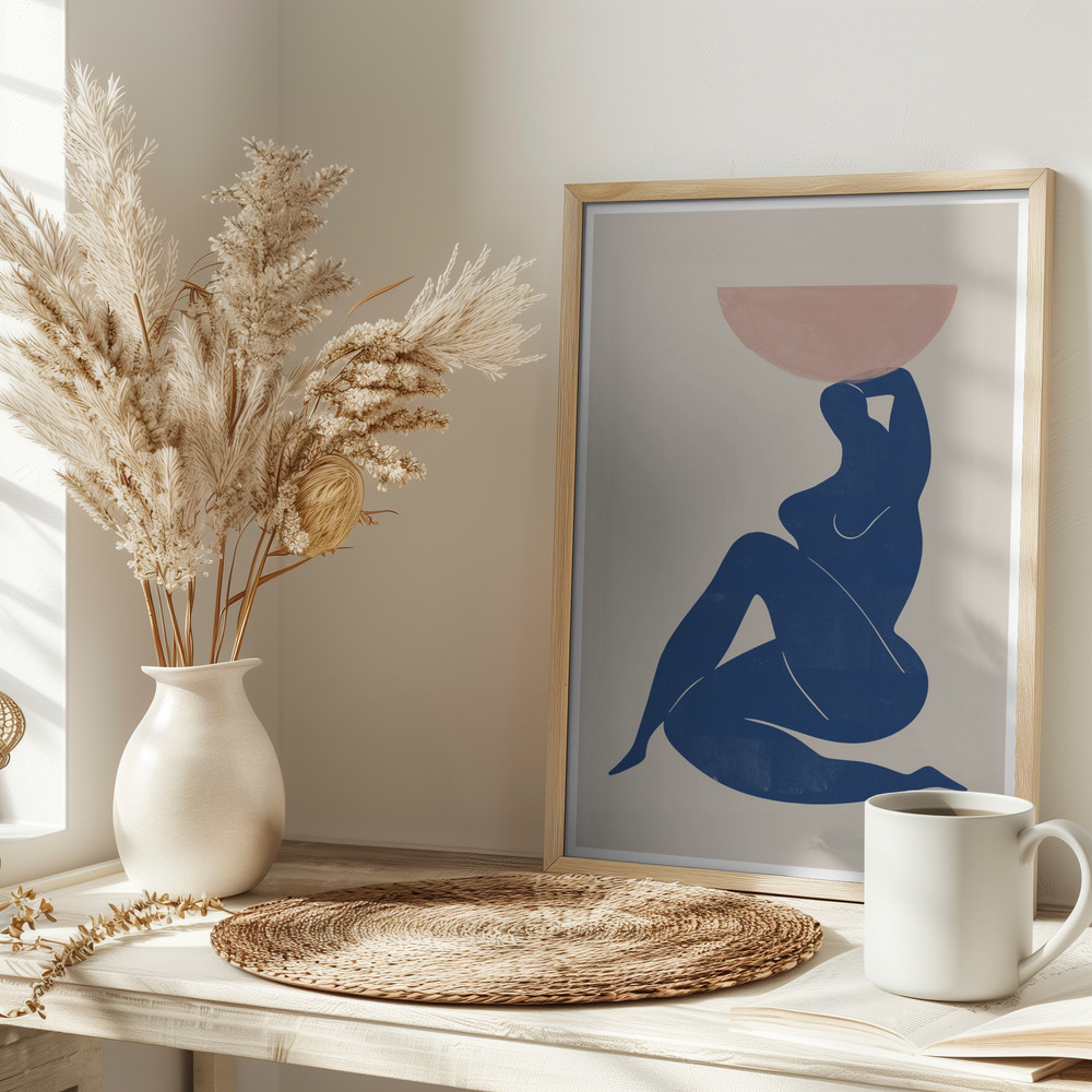 Poster - Vase and Woman on table