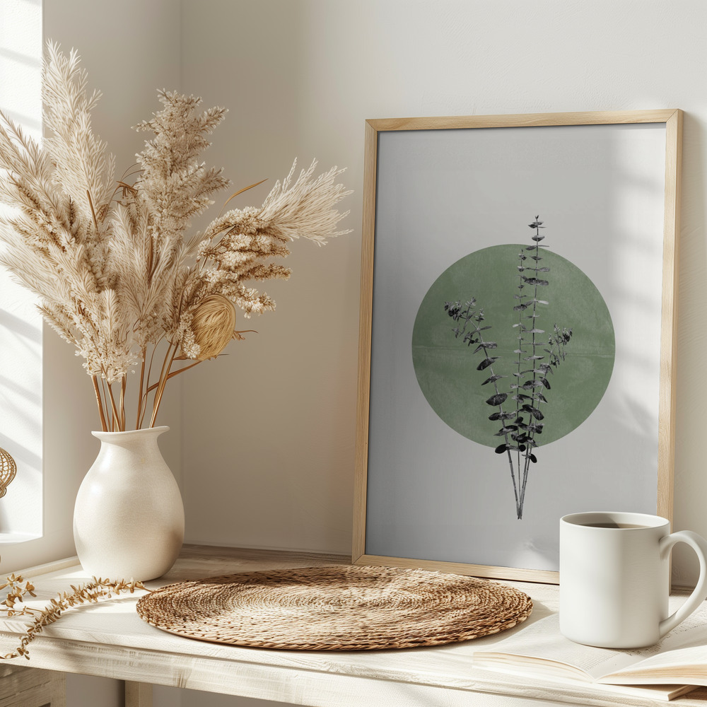 Plakat - Eucalyptus and Green Moon på bordet