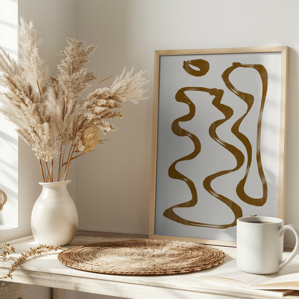 Poster - Abstract Line No7. auf dem Tisch