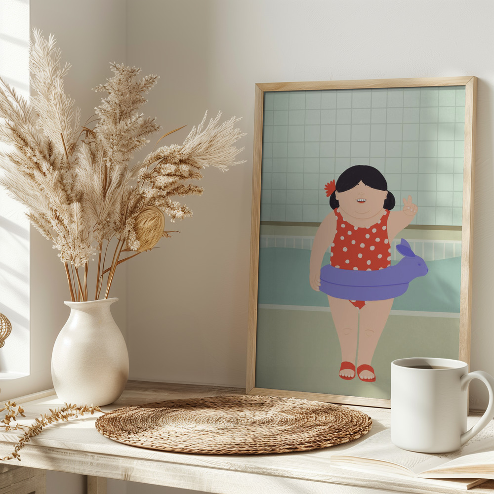 Poster - Swimming Lessons op tafel