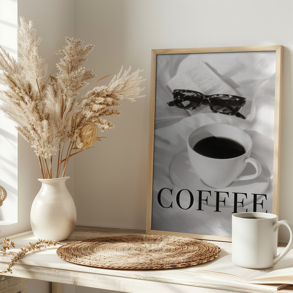 Poster - Coffee in Bed on table