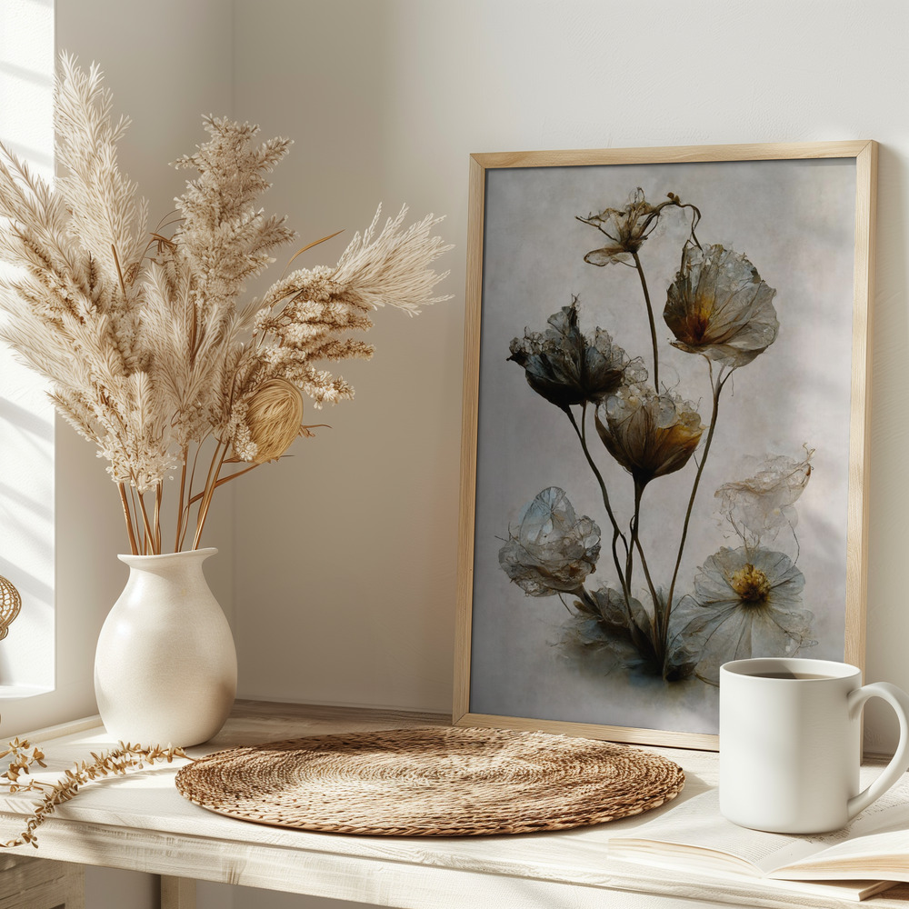 Poster - Crystal Flowers on table