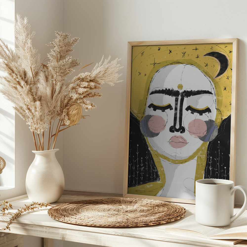 Poster - The Goddess Of The Night on table