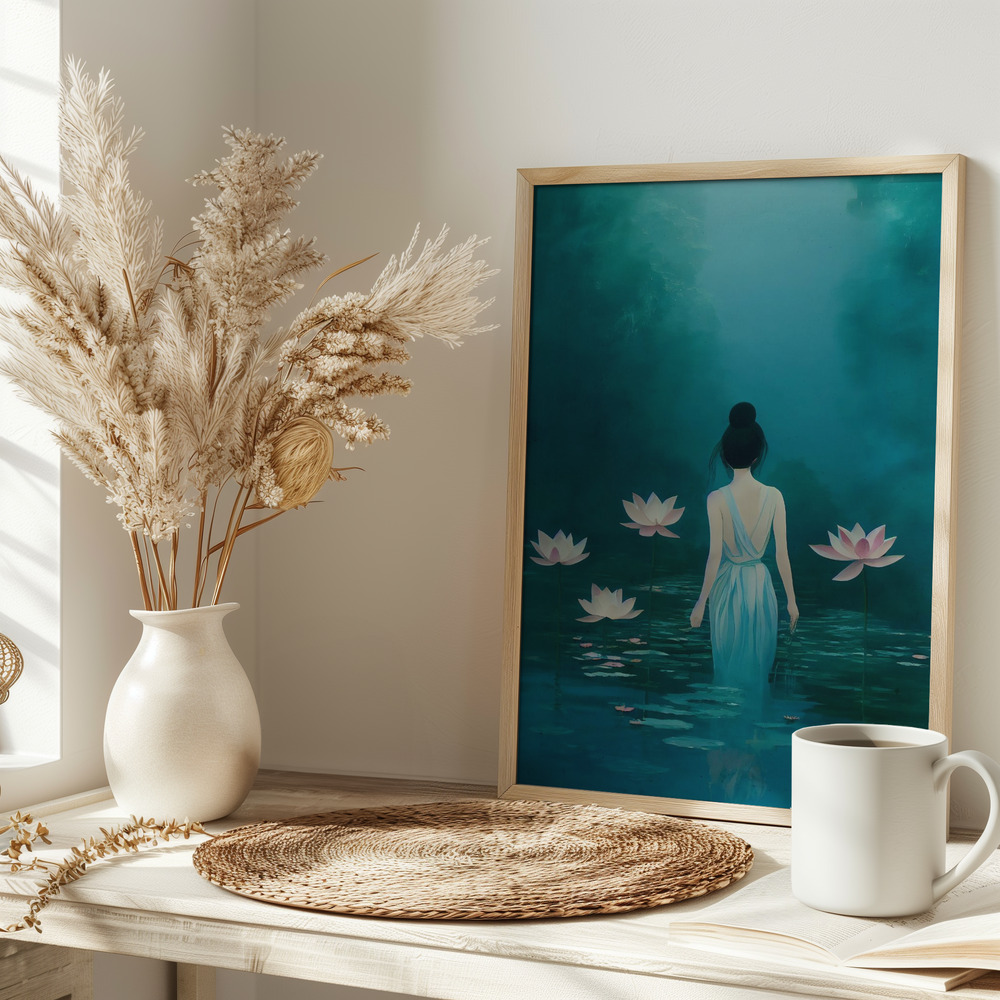 Poster - In The Pond on table