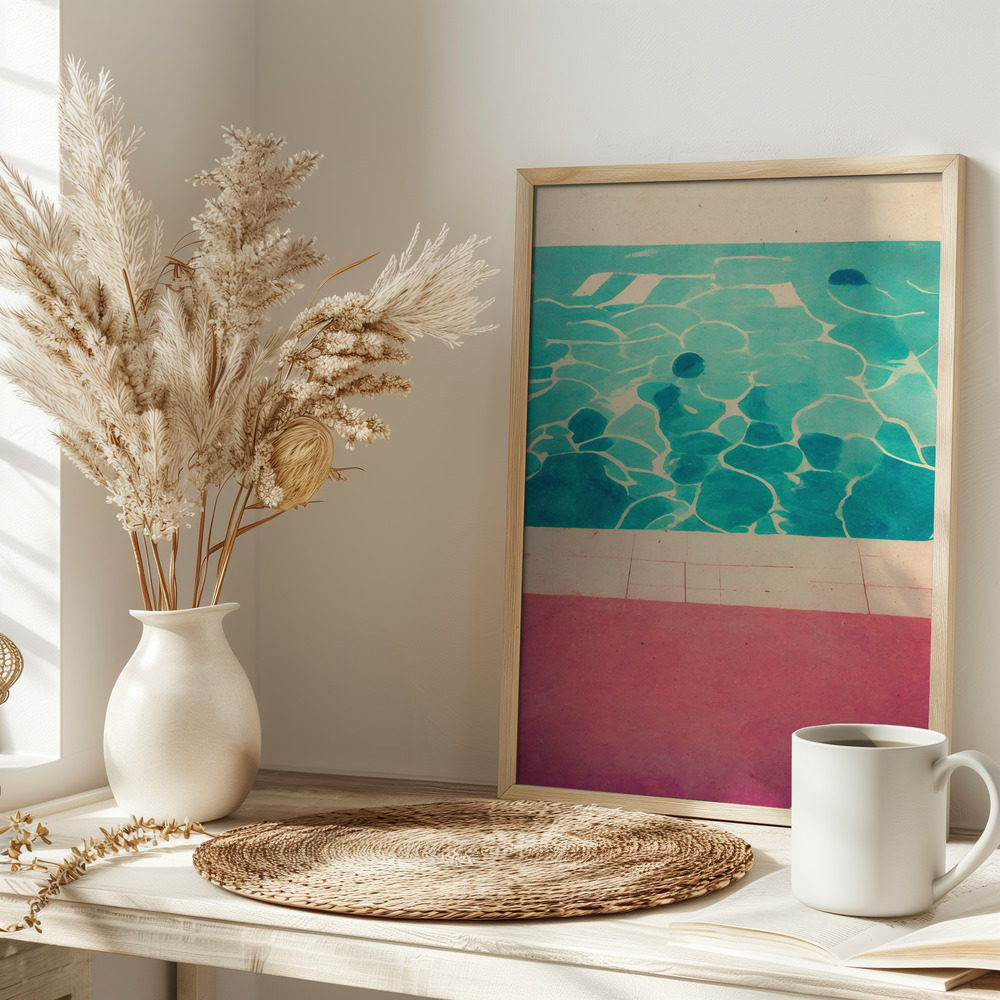 Poster - Swimming Pool op tafel