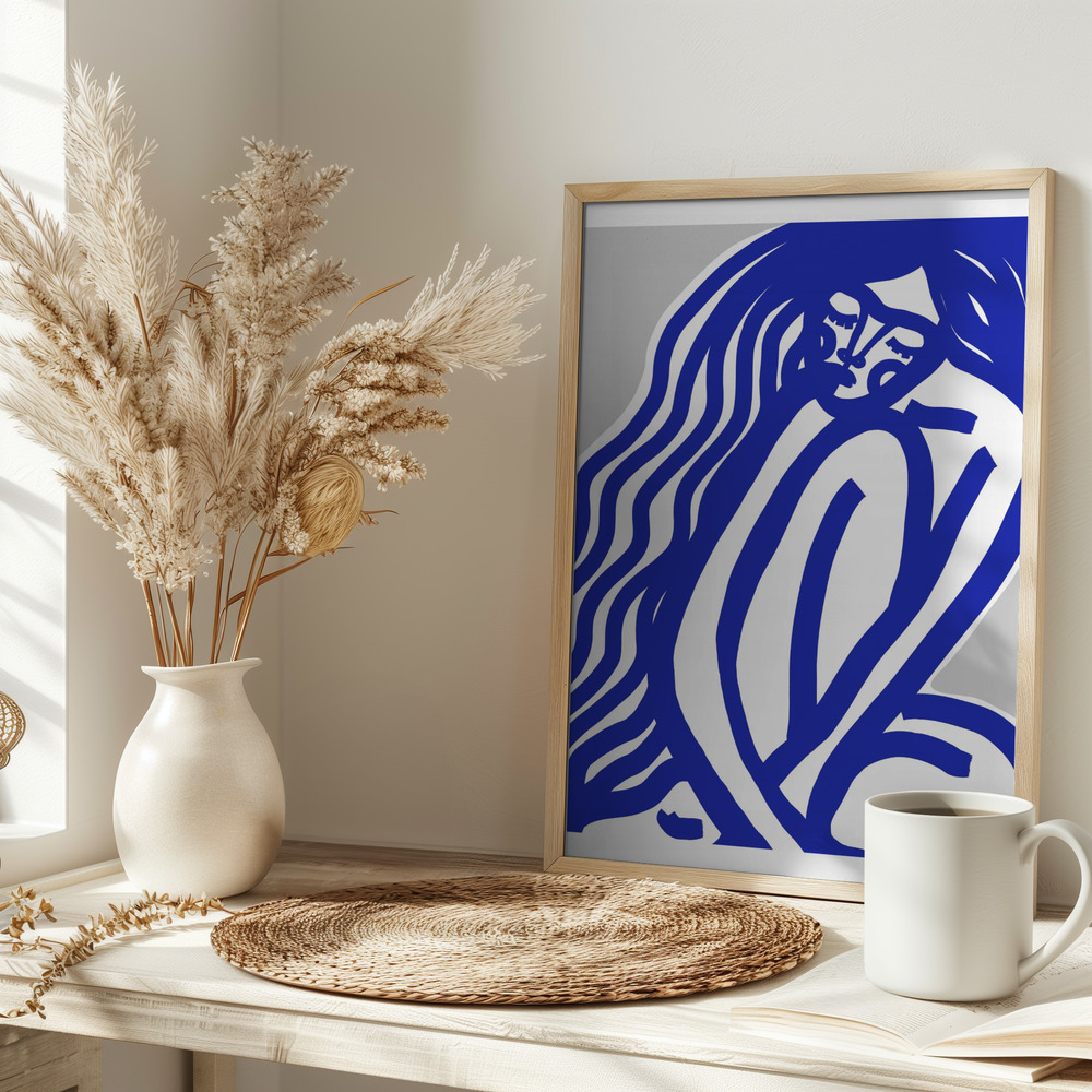 Poster - The Silence (Blue) on table