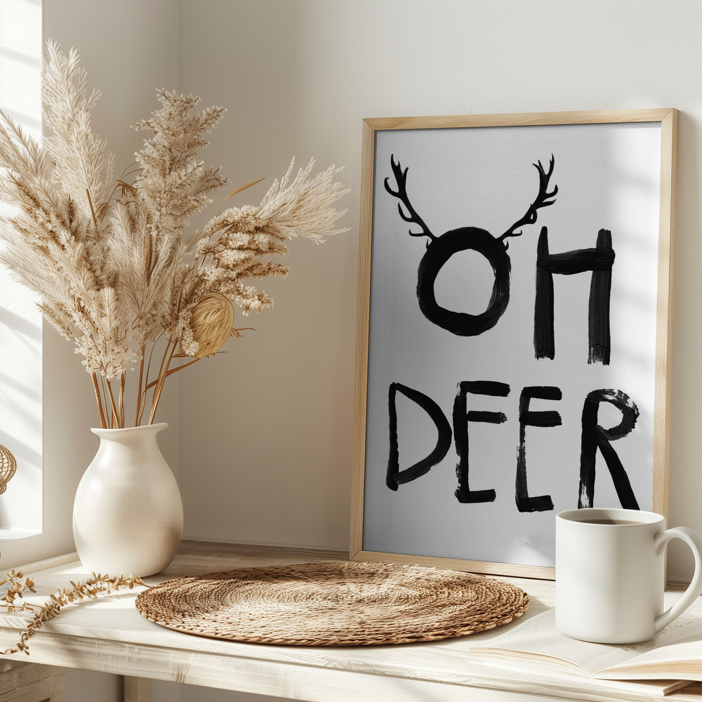 Juliste - Oh Deer pöydällä
