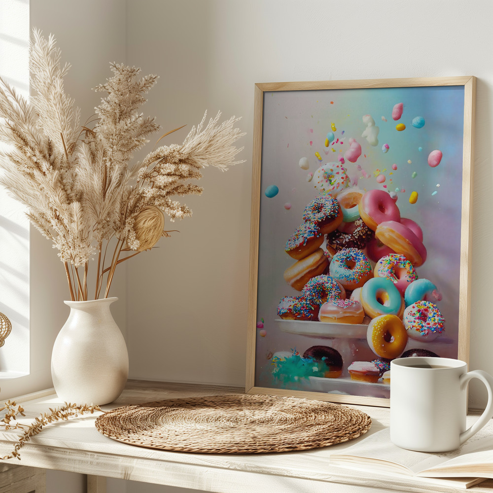 Poster - Donuts! on table