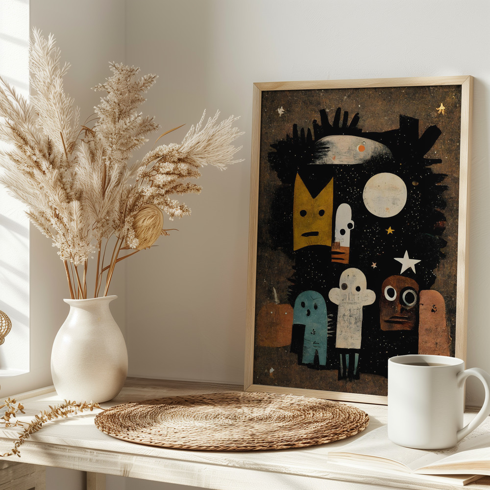 Poster - Me And My Spooky Friends auf dem Tisch