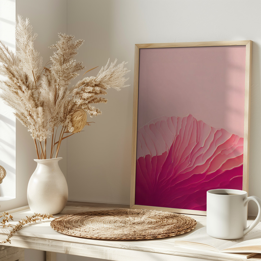 Poster - Pink Coral on table
