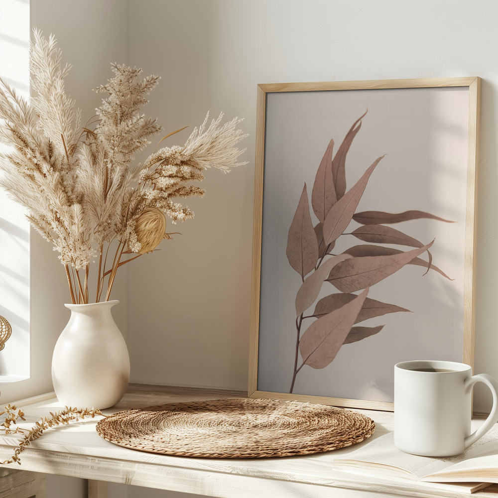 Plakat - Dried Eucalyptus på bordet