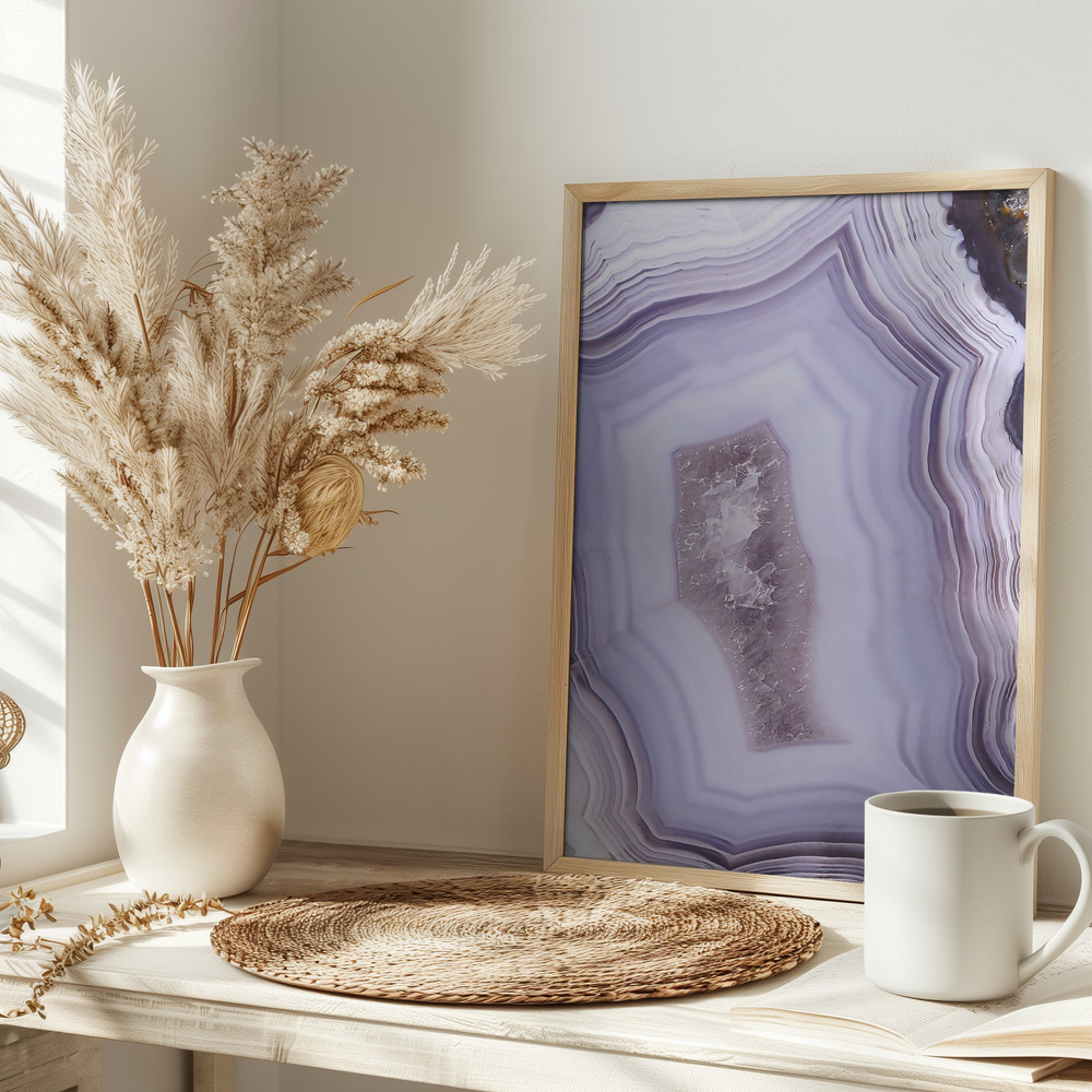Plakat - Purple Agate na stole