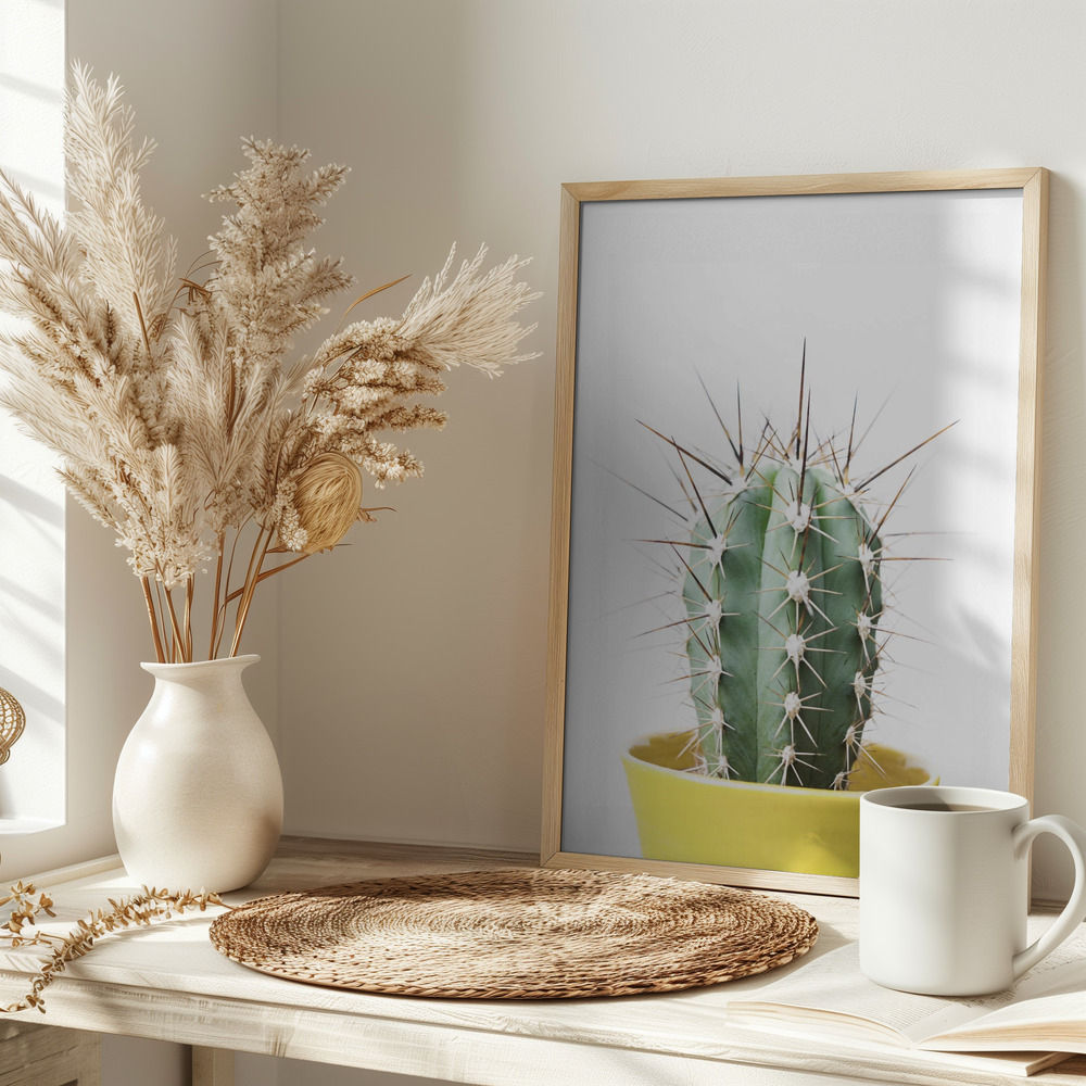 Poster - Spikey Cactus on table