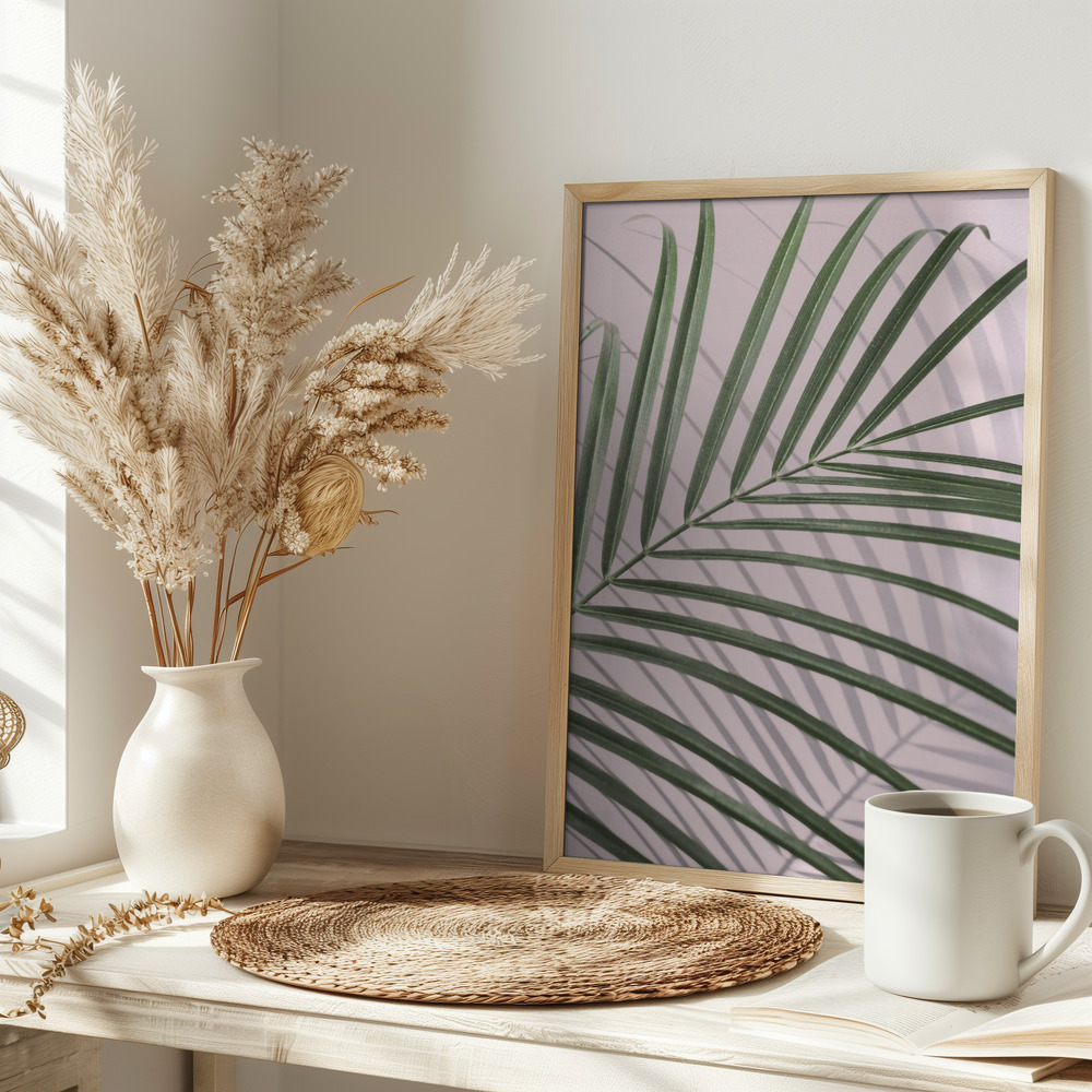 Plakat - Palm Leaf Shadow på bordet
