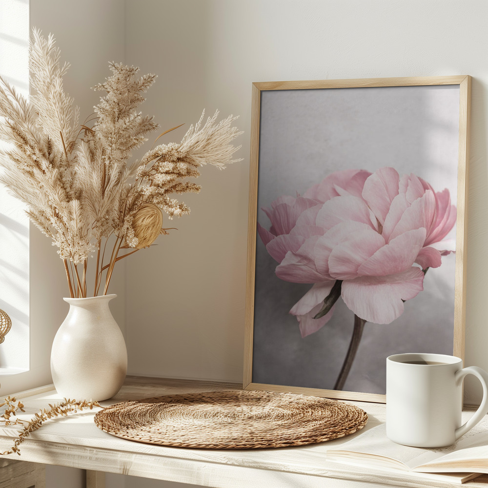 Poster - Peony on table