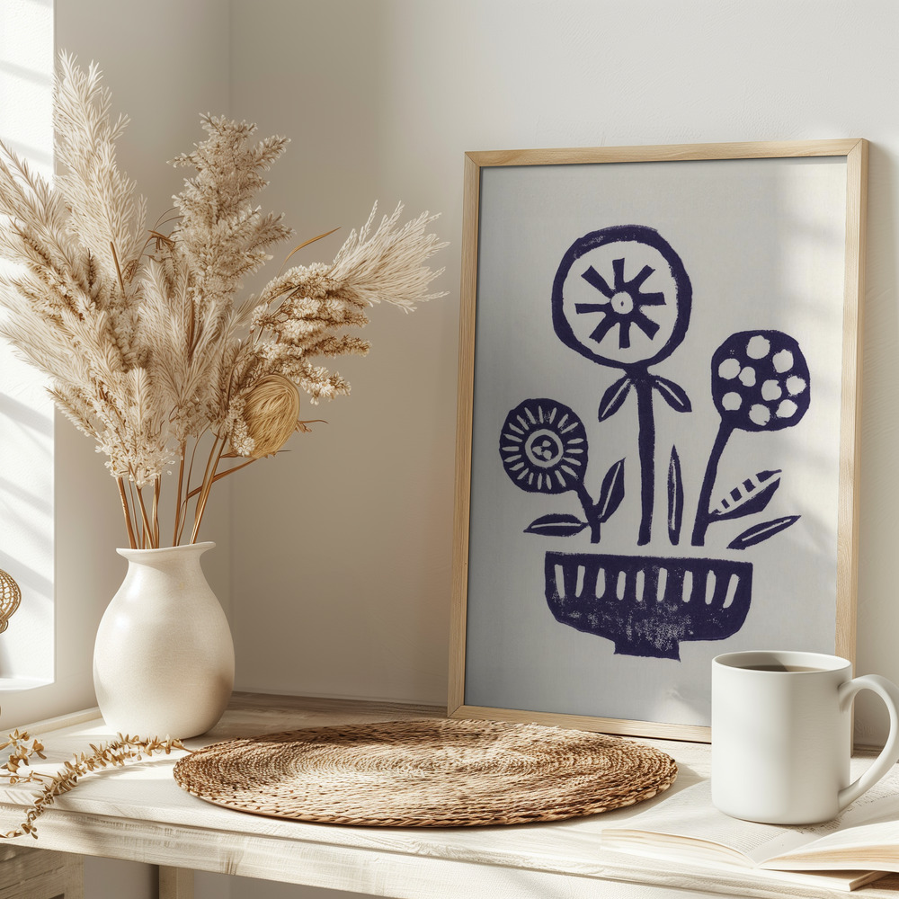 Poster Native Flowers - Affisch på bordet