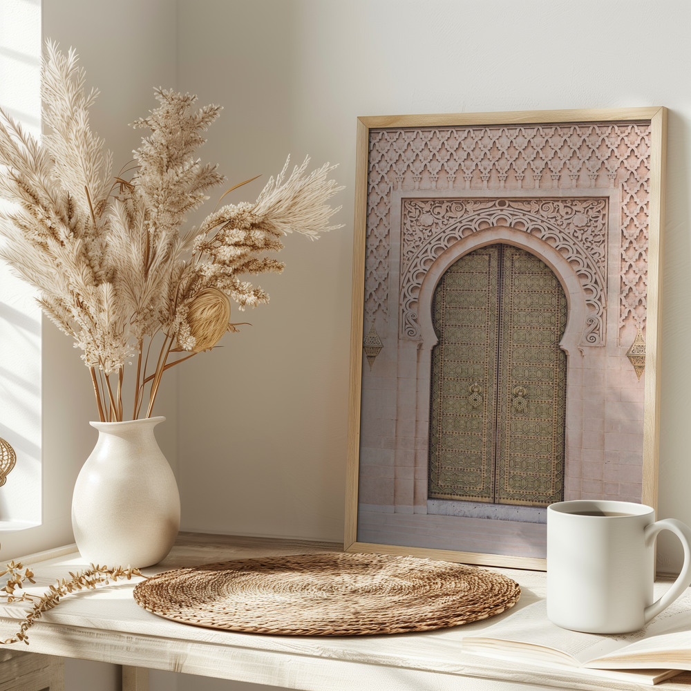 Poster Boho Door - Affisch på bordet