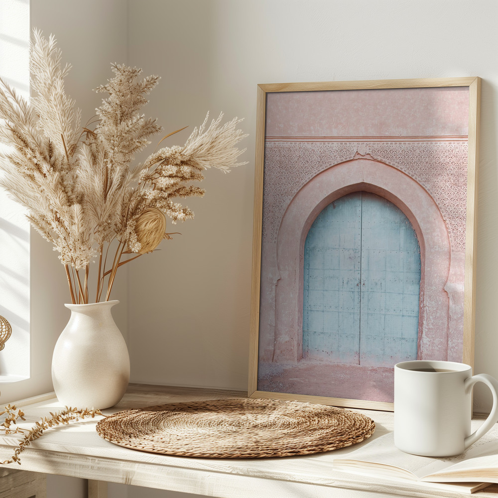 Poster - - Turquoise Door sul tavolo