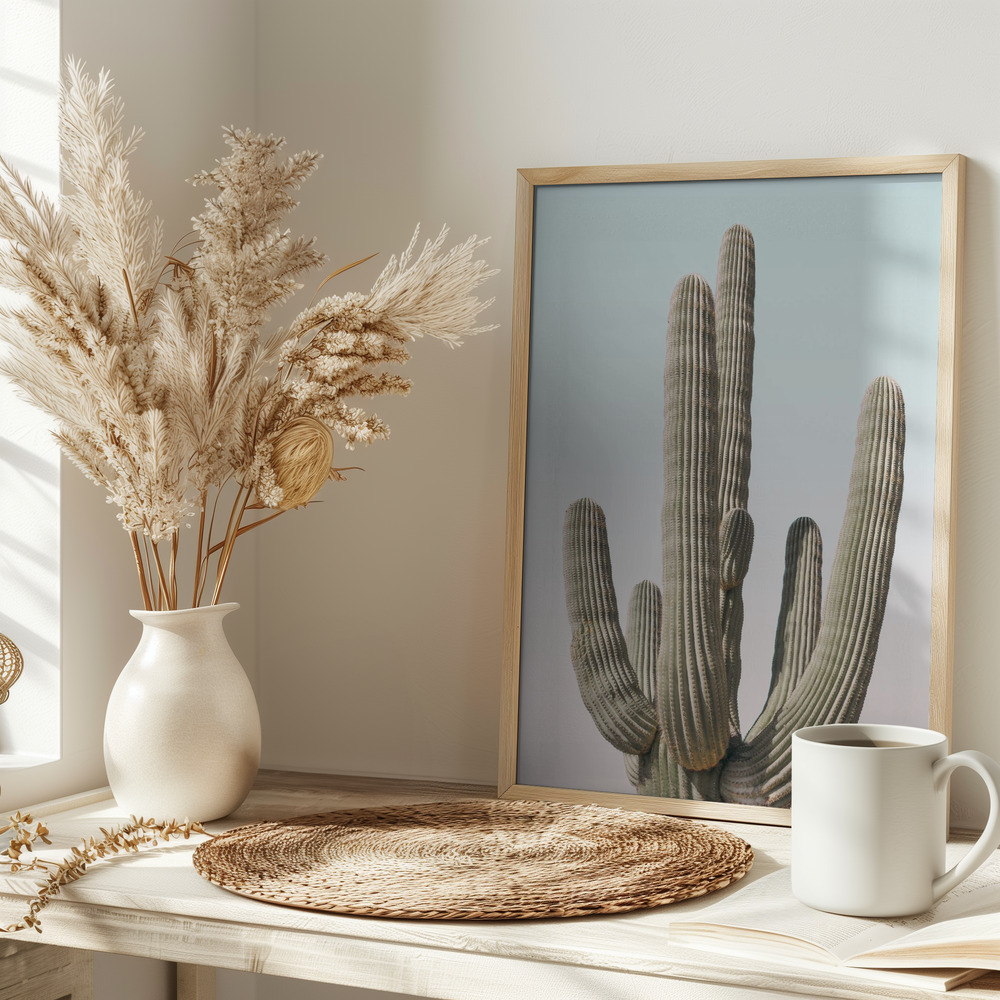 Poster - Saguaro op tafel
