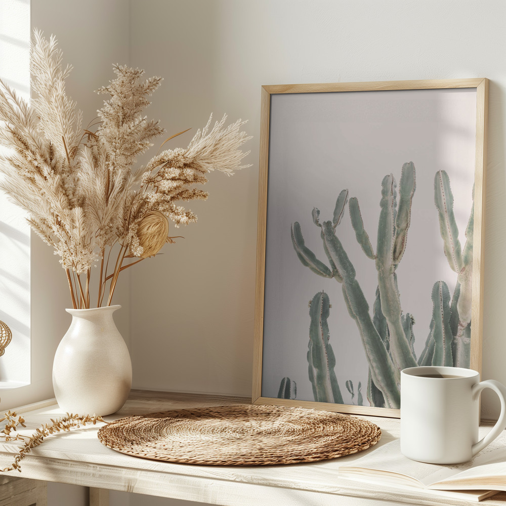 Poster - Sunrise Cactus auf dem Tisch