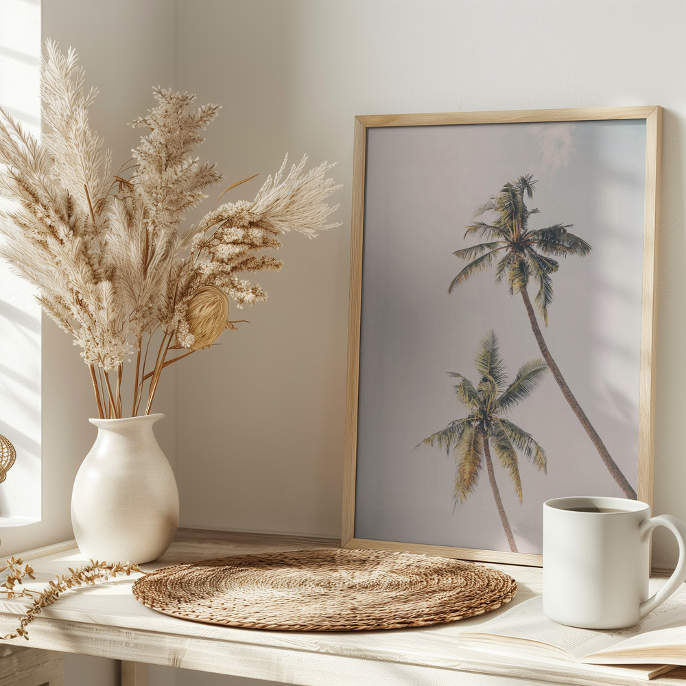 Poster Tropical Palms - Affisch på bordet