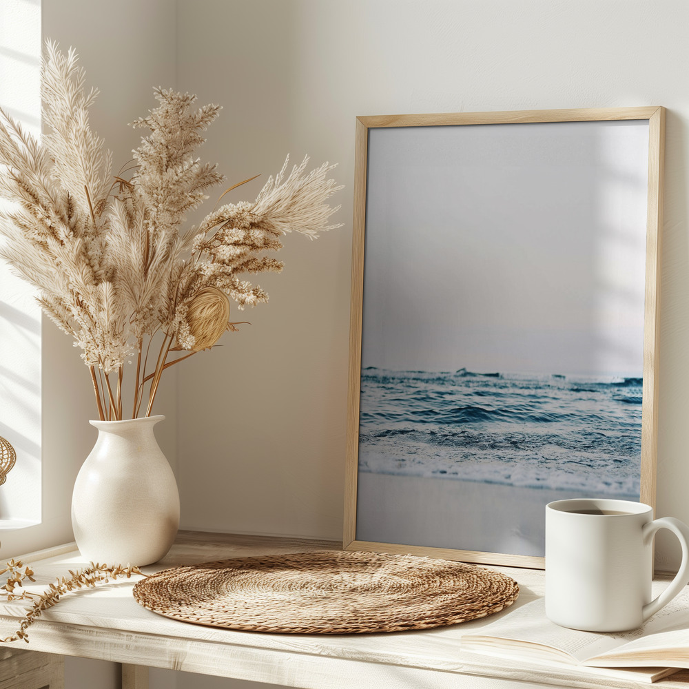 Poster - Abstract Waves auf dem Tisch
