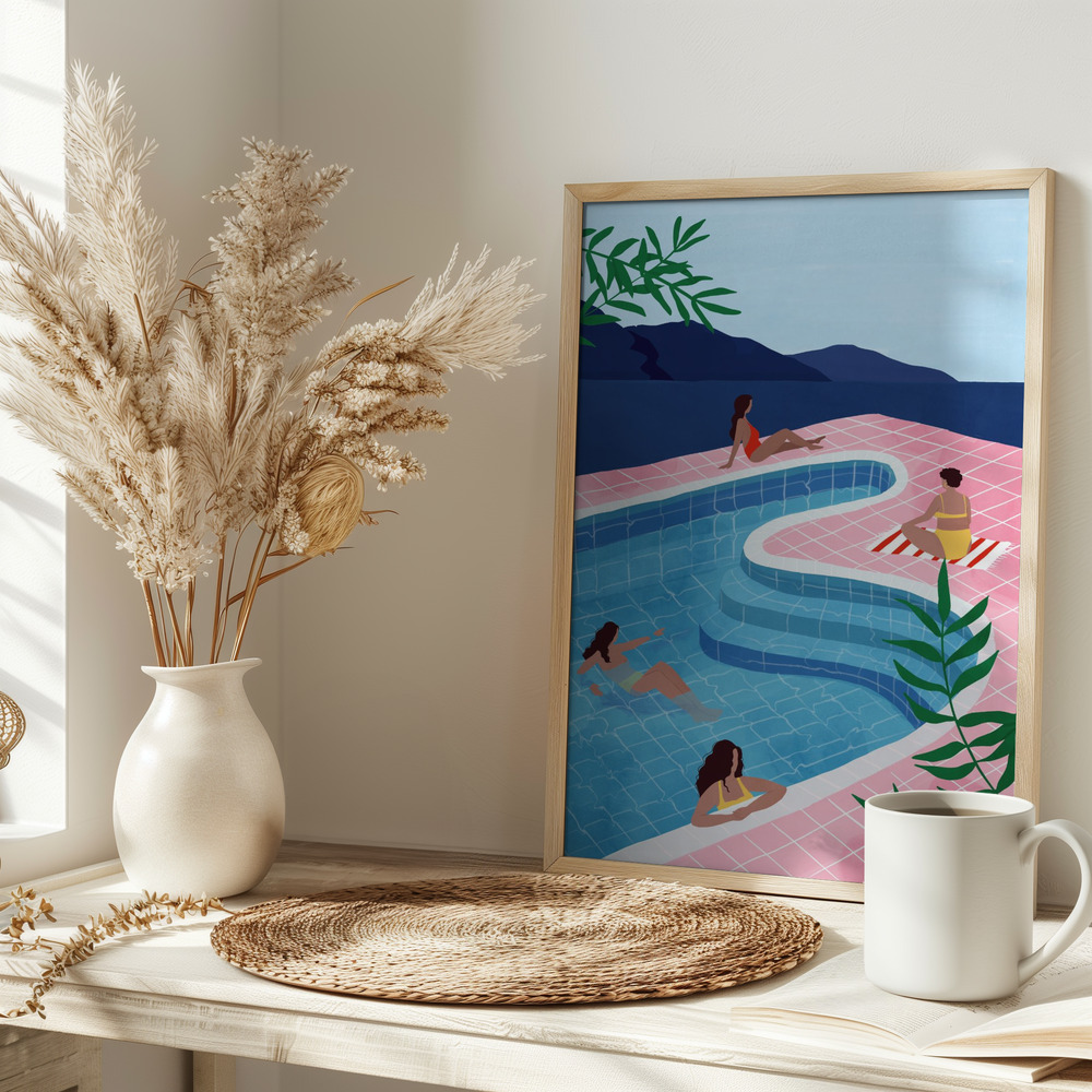 Poster - Pool Ladies sul tavolo