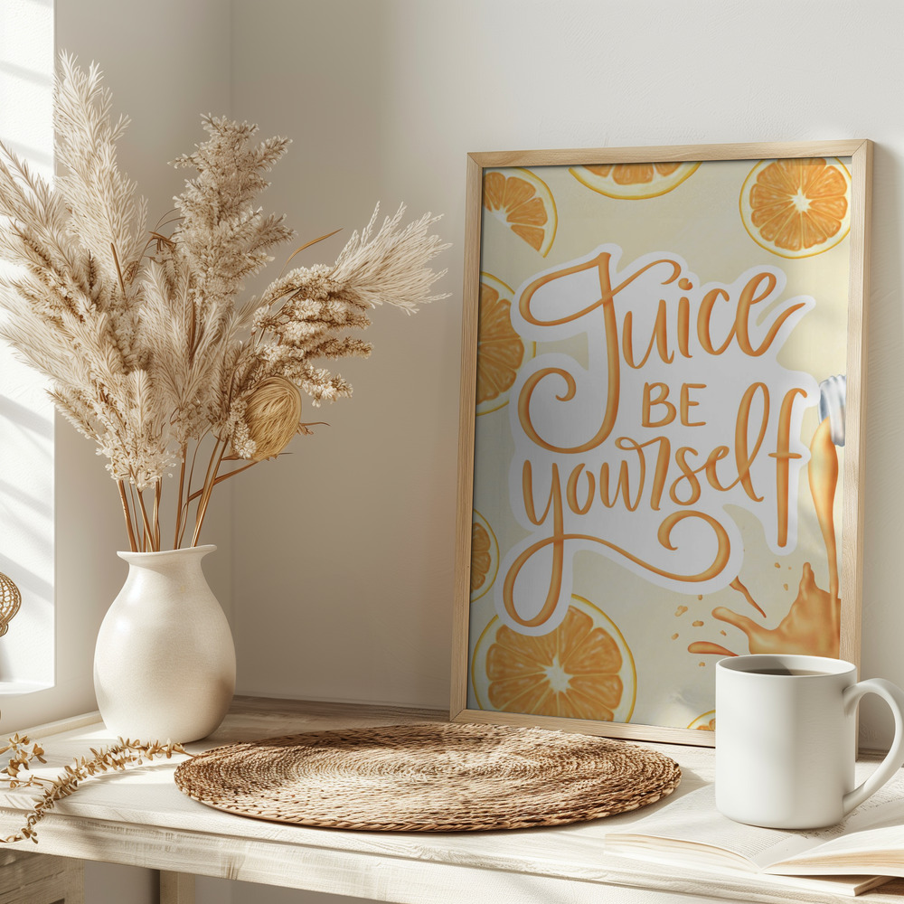 Poster - Juice be Yourself auf dem Tisch