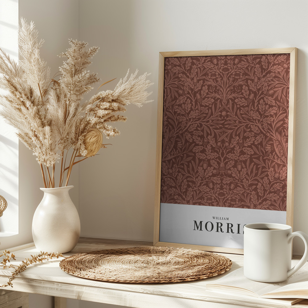 Plakat - Acorns and oak leaves på bordet