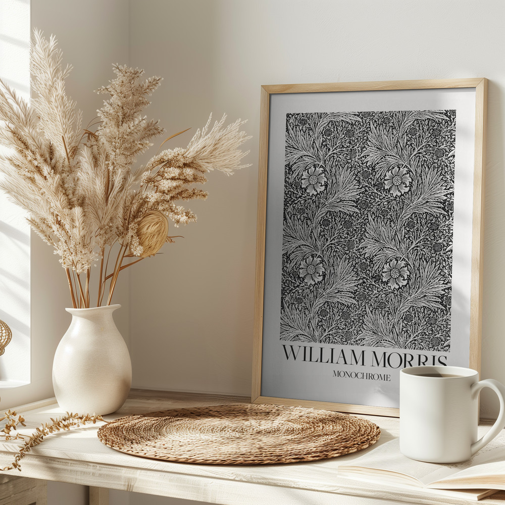 Poster - Marigold Monochrome auf dem Tisch
