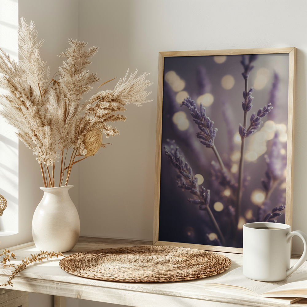 Poster - Lavender Detail op tafel