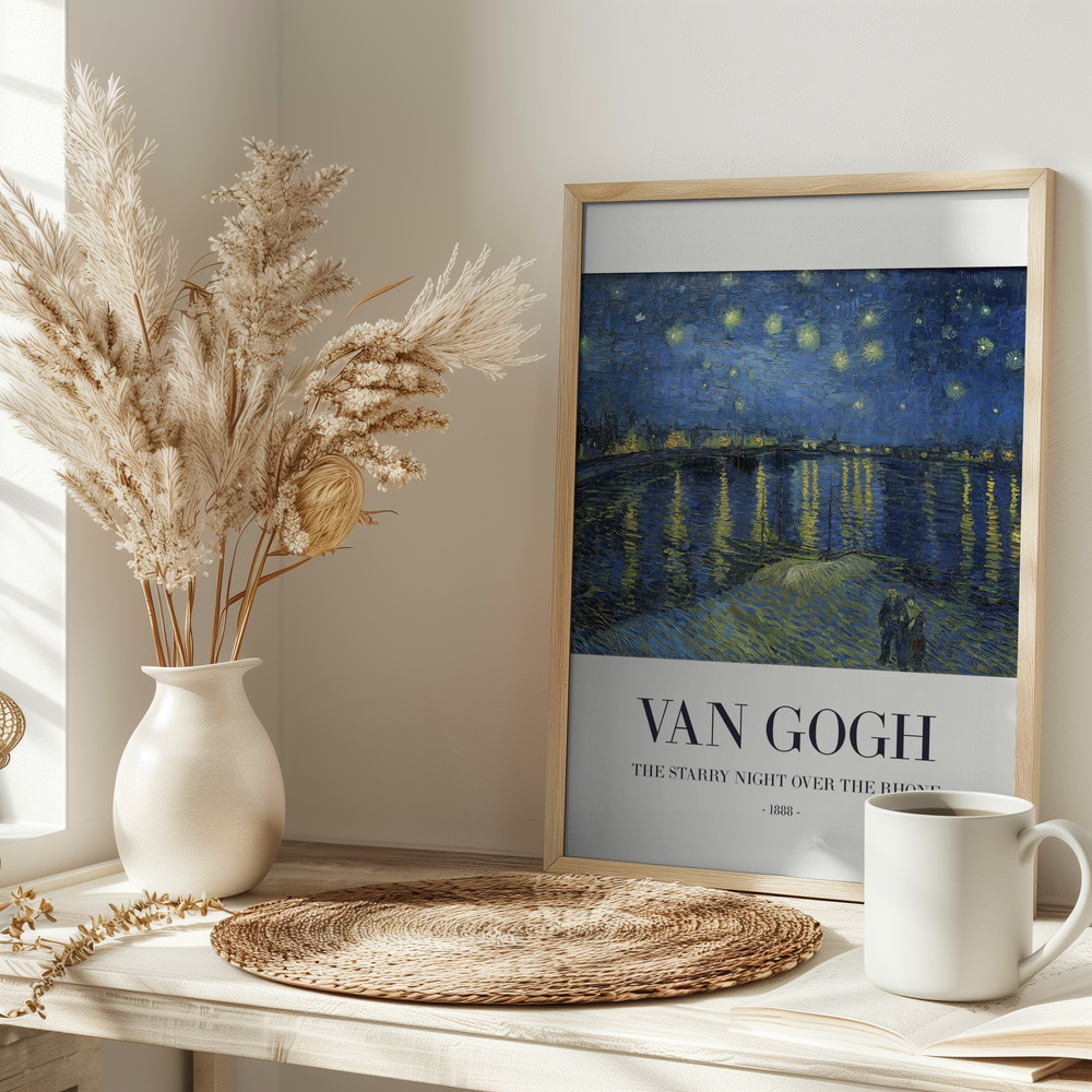 Plakat - The Starry Night Over The Rhone på bordet