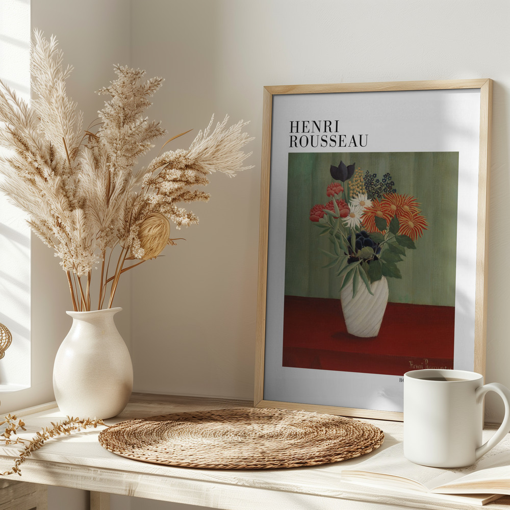 Poster - Bouquet De Fleurs auf dem Tisch