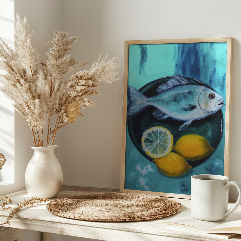 Poster - A Fishplate on table