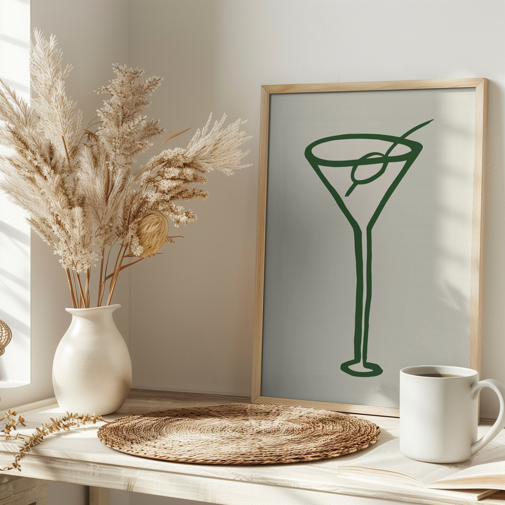 Plakat - Cocktail Green på bordet