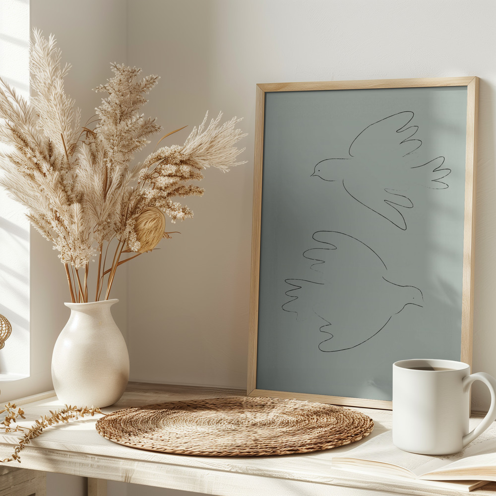 Poster - DOVES Green op tafel