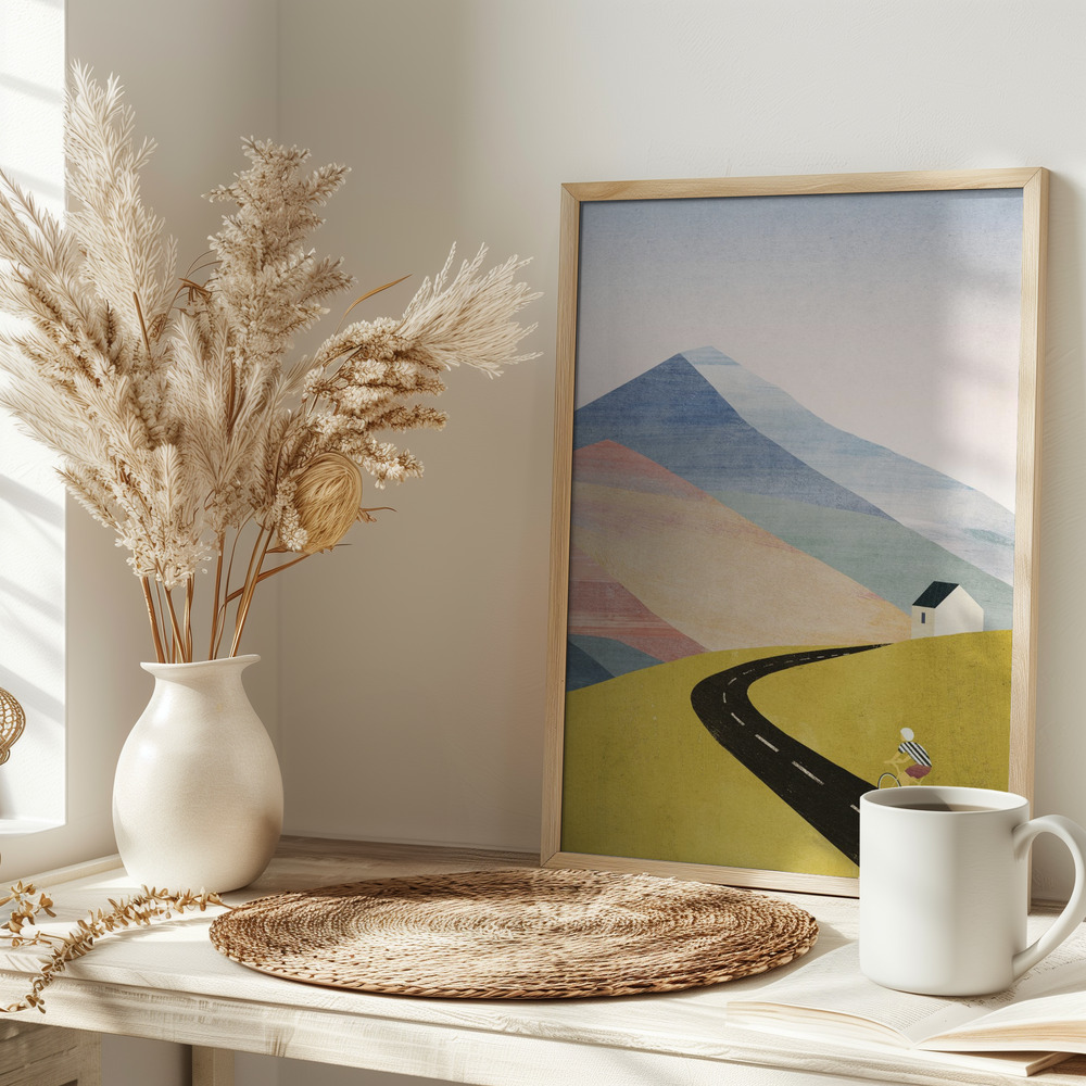 Poster - Cycling Home on table