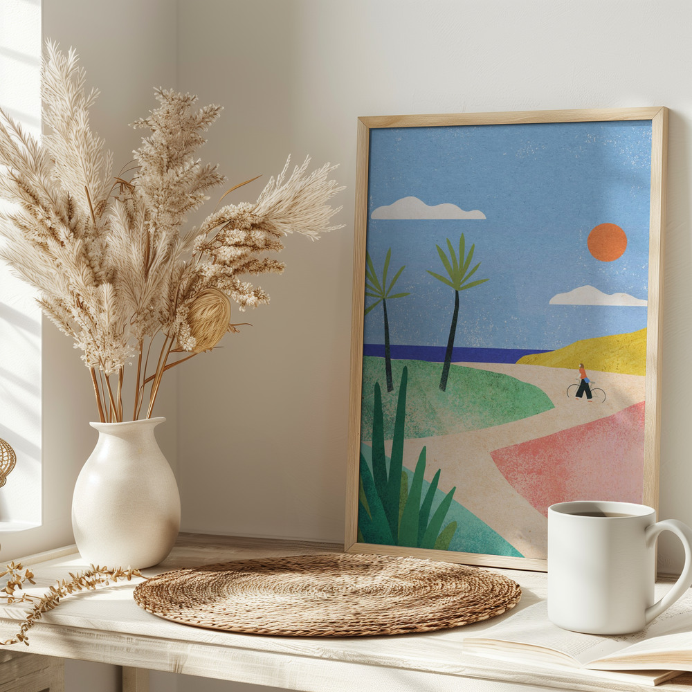 Affiche - Beach Girl sur la table