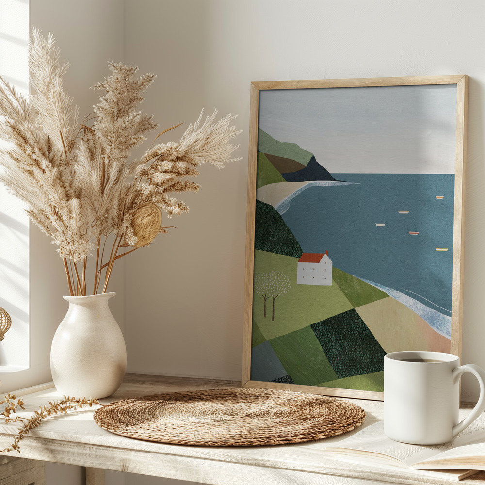 Plakat - House on the Cliff på bordet