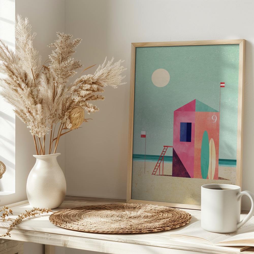Plakat - Surf Hut på bordet