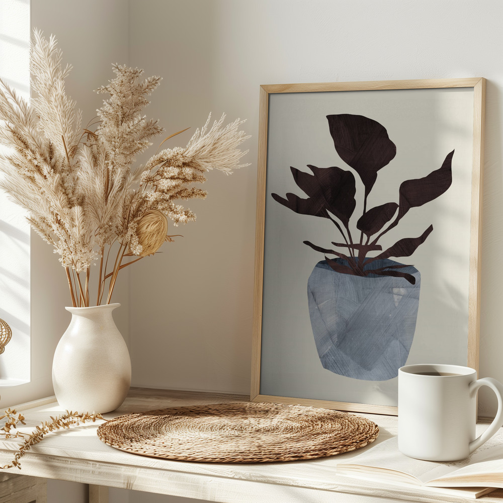 Poster - Country Plant op tafel