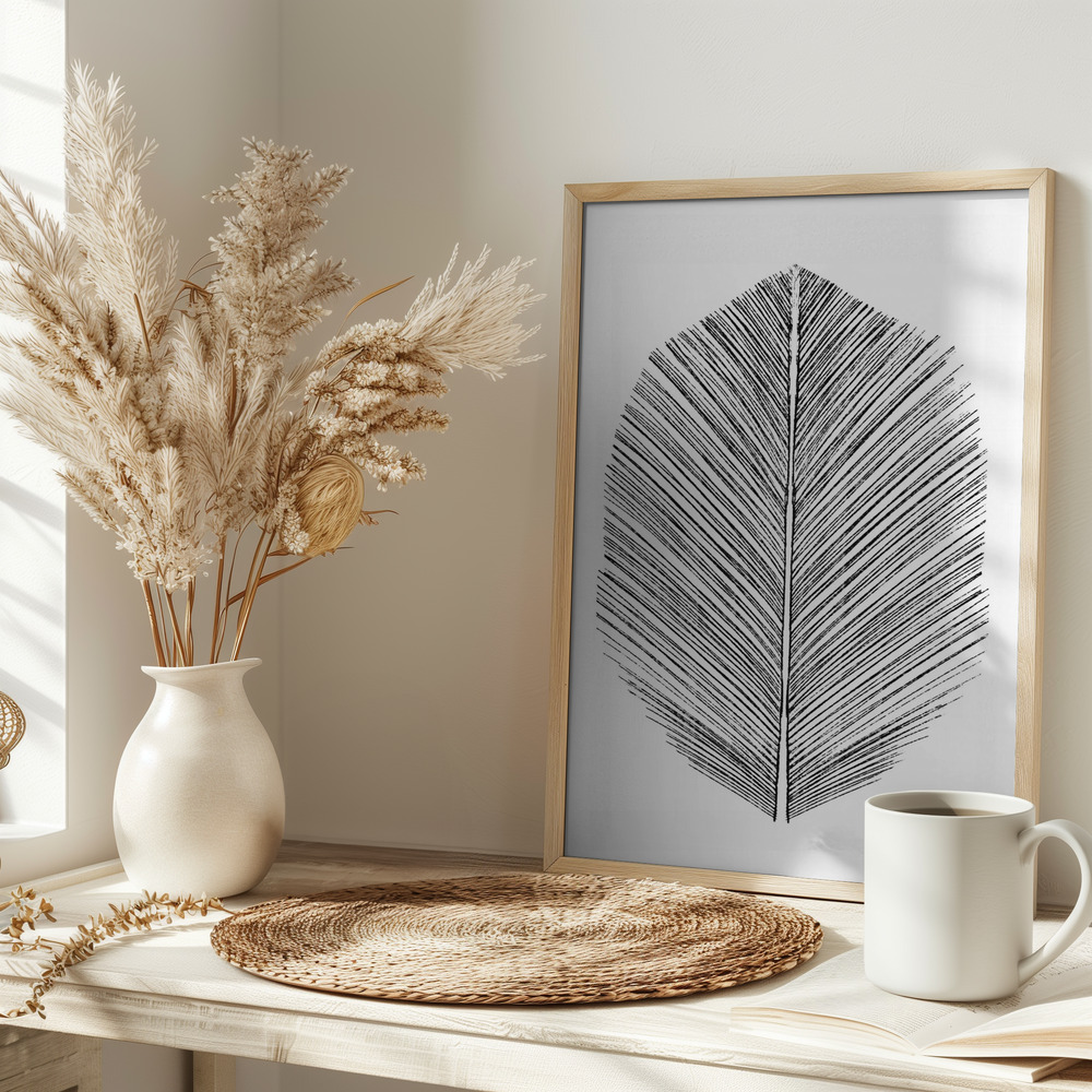 Plakat - Feather på bordet