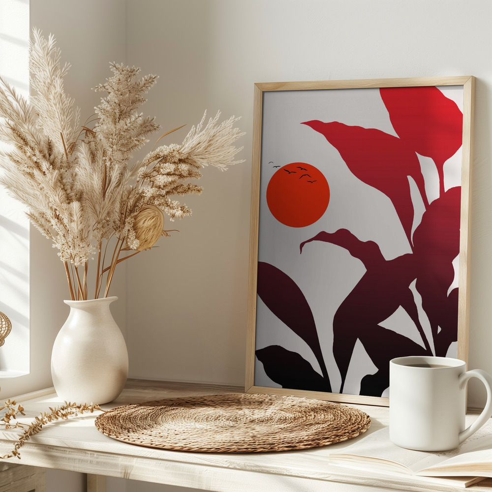 Poster - Tropical Sunset on table