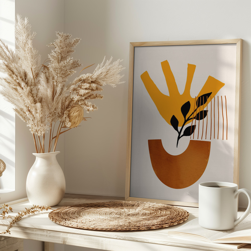 Poster Sunshine Flower No.5 - Affisch på bordet