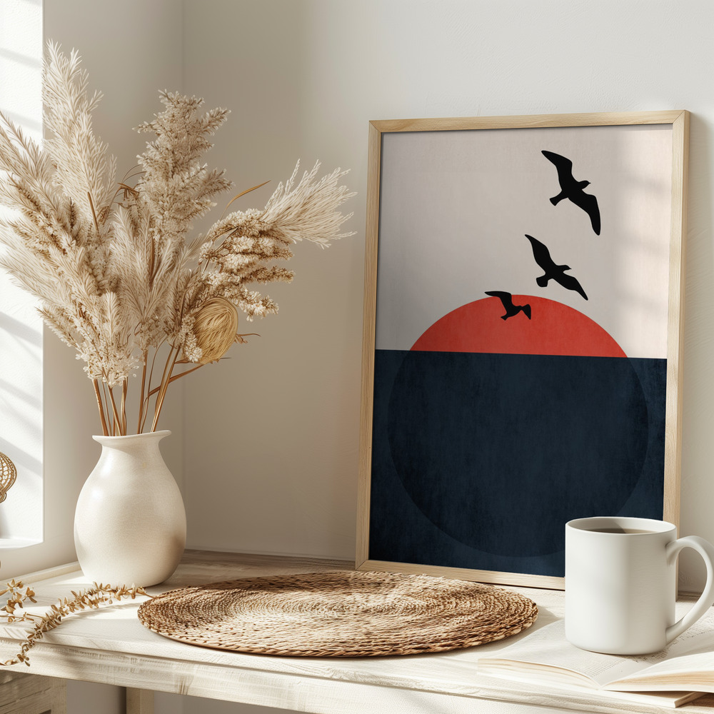 Poster - Sunset Breeze op tafel