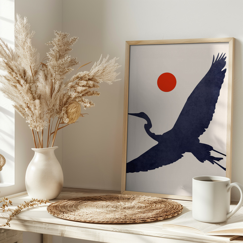 Poster Crane - Affisch på bordet