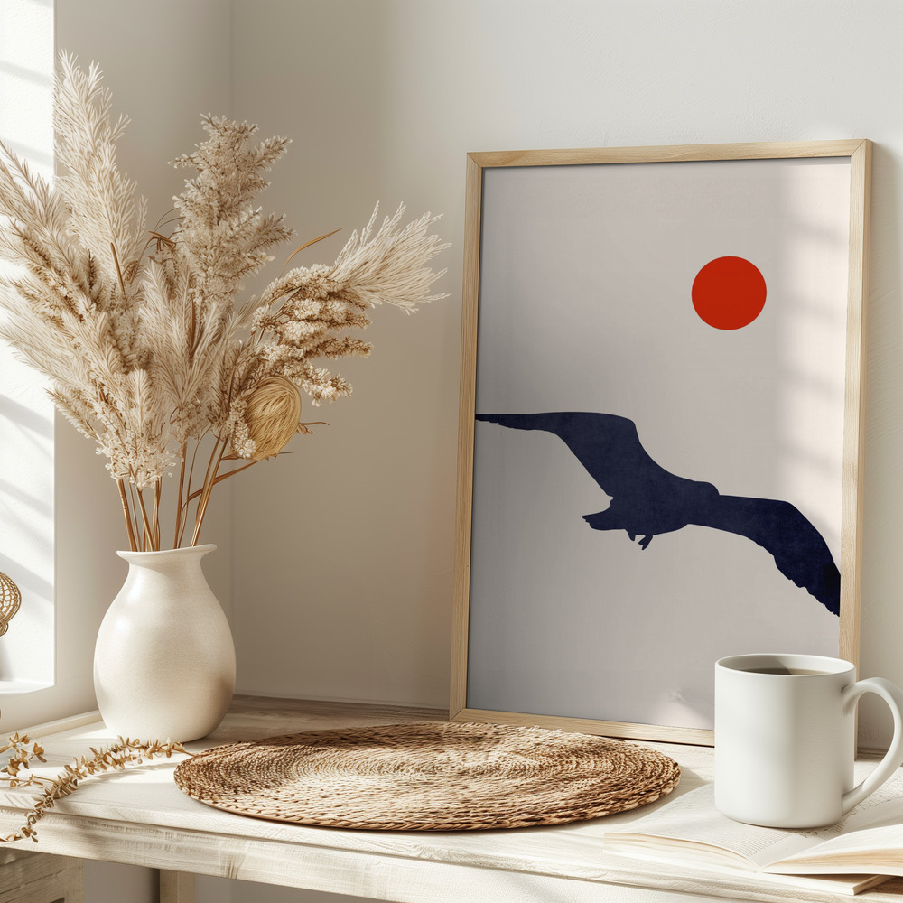 Poster - Seagull on table
